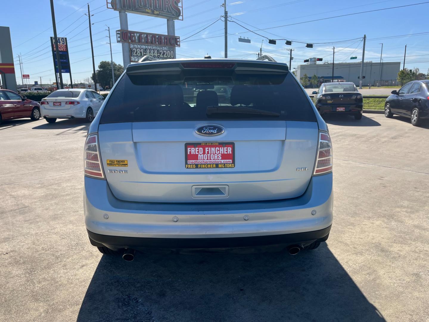 2008 blue /black Ford Edge SEL FWD (2FMDK38C98B) with an 3.5L V6 DOHC 24V engine, 6-Speed Automatic Overdrive transmission, located at 14700 Tomball Parkway 249, Houston, TX, 77086, (281) 444-2200, 29.928619, -95.504074 - Photo#5